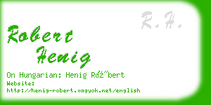 robert henig business card